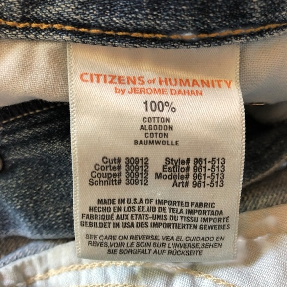 CoH Chloe Frayed Hem Jean Shorts Size 30 Blue Denim 100% Cotton Distressed - Picture 10 of 12